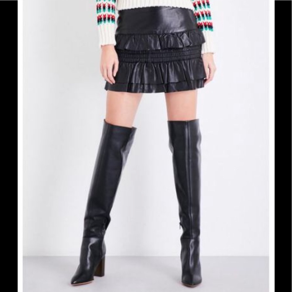 NWT~MAJE~LEATHER~SKIRT~EUROPIAN SZ 34/US XS